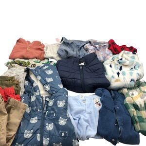 Baby Boys 3-6M Fall Winter Clothing BUNDLE Puffer Jackets Pajamas One Pieces